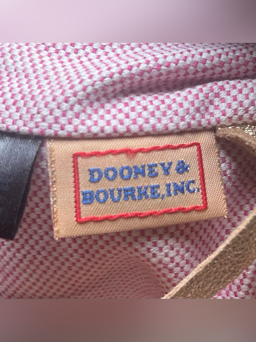 Vintage Dooney & Bourke Denim & Metallic Trim “Chiara" Tote Bag - Picture 9 of 14